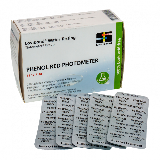 PASTILLAS REACTIVO PHENOL RED LOVIBOND - SPT Aguas